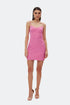 Carnation Pink Corset Mini Dress