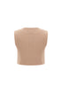 Practical Beige V Neck Vest
