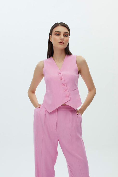 Asymmetic V-Neck Vest