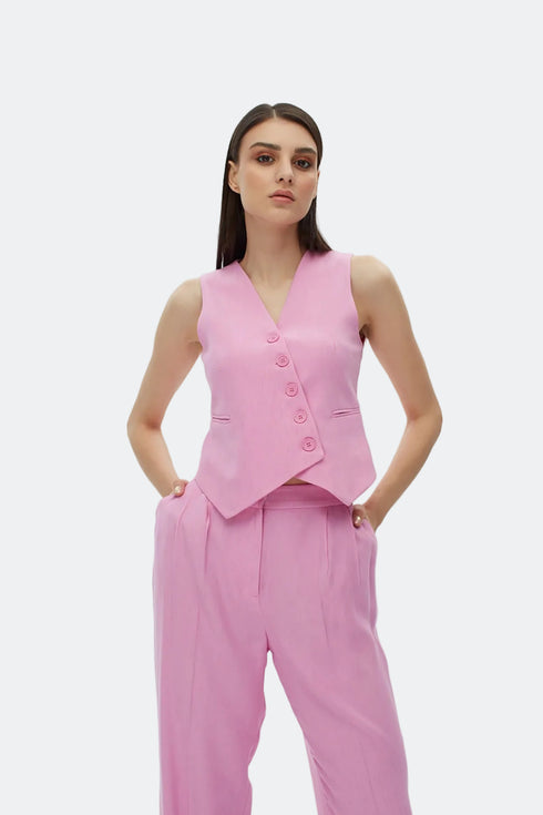 Asymmetic V-Neck Vest