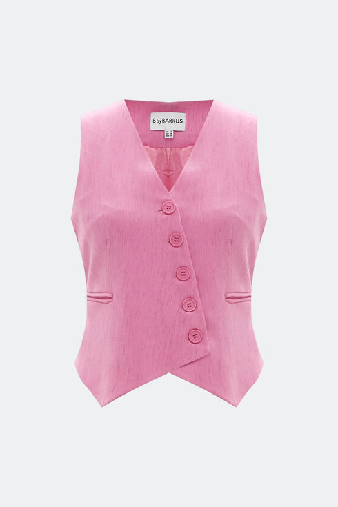 Asymmetic V-Neck Vest
