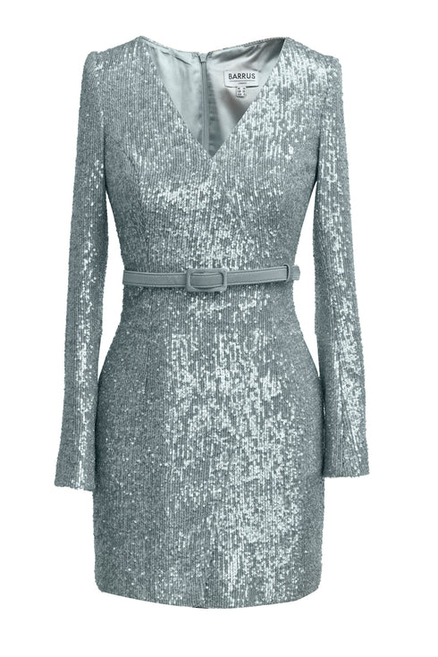 SEQUIN MINI JACKET DRESS - Barrus London