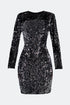 Sequin Backless Mini Dress